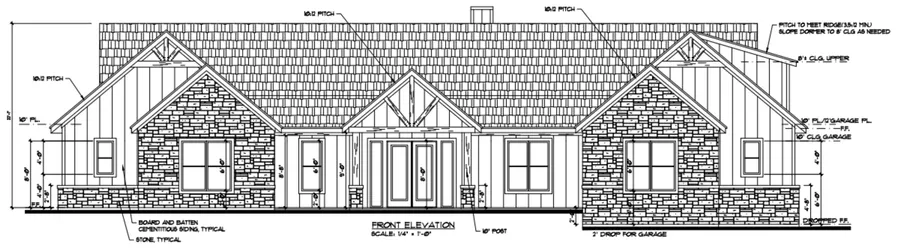 Blazing Star — Plan #353 front elevation