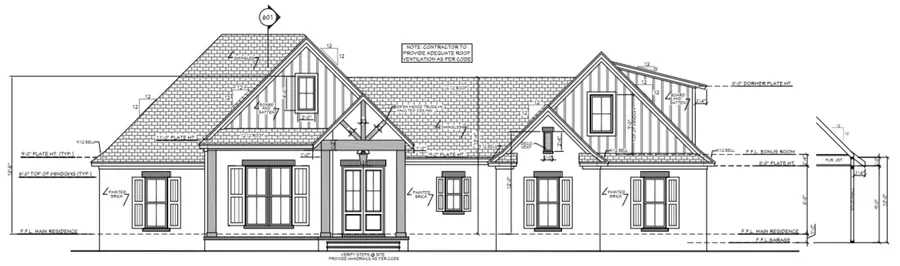 The 551 — Plan #551 front elevation