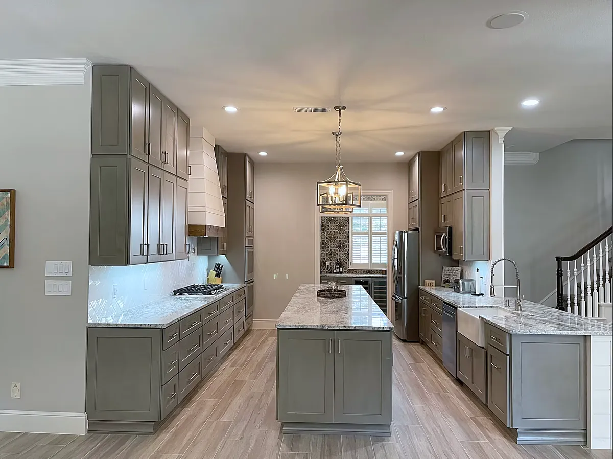 Whole-home remodel with an open kitchen and staircase